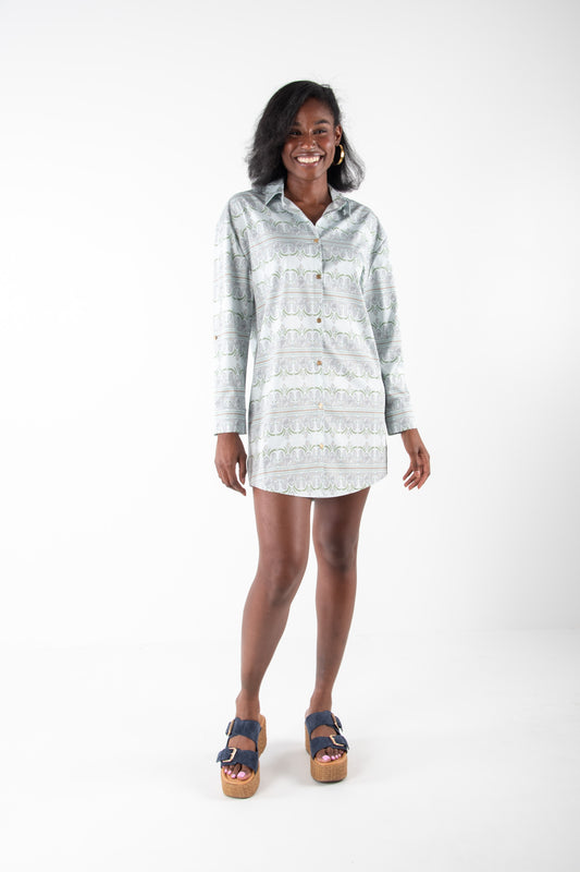 Classic Coverup - Oyster Ikat