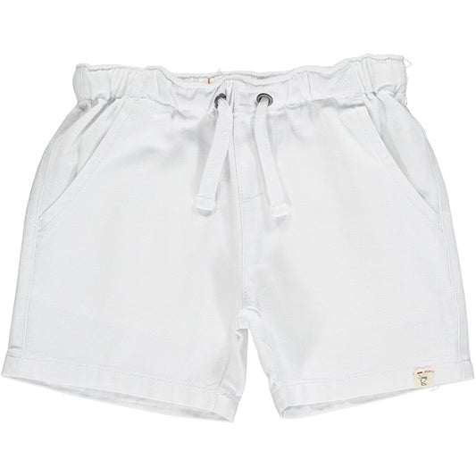 Hugo White Cotton Blend Shorts