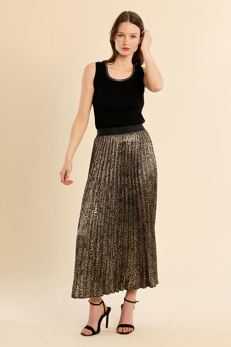 Cheetah Woven Maxi Skirt