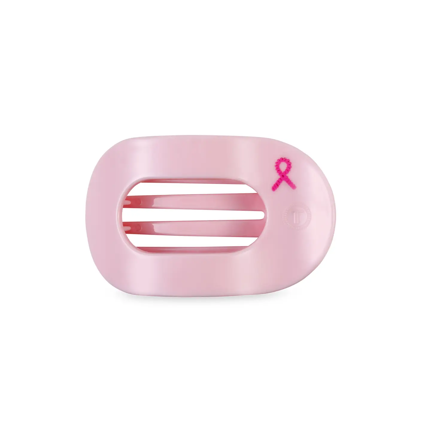 Flat Round Hair Clip | Small | Pink Ribbon Power
