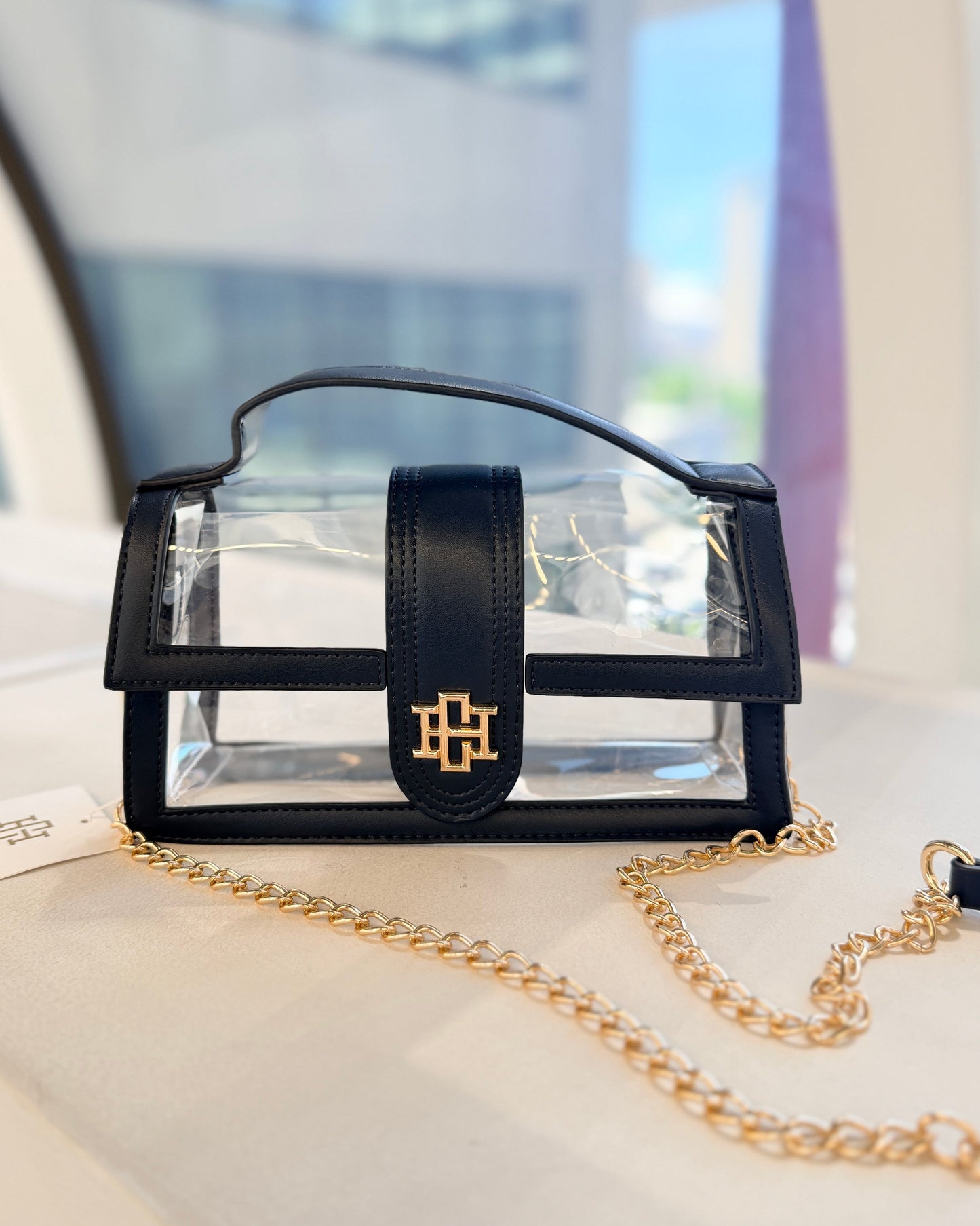 Grace Clear Bag - Navy