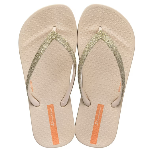 Ana Kids Flip Flops - Beige Glitter