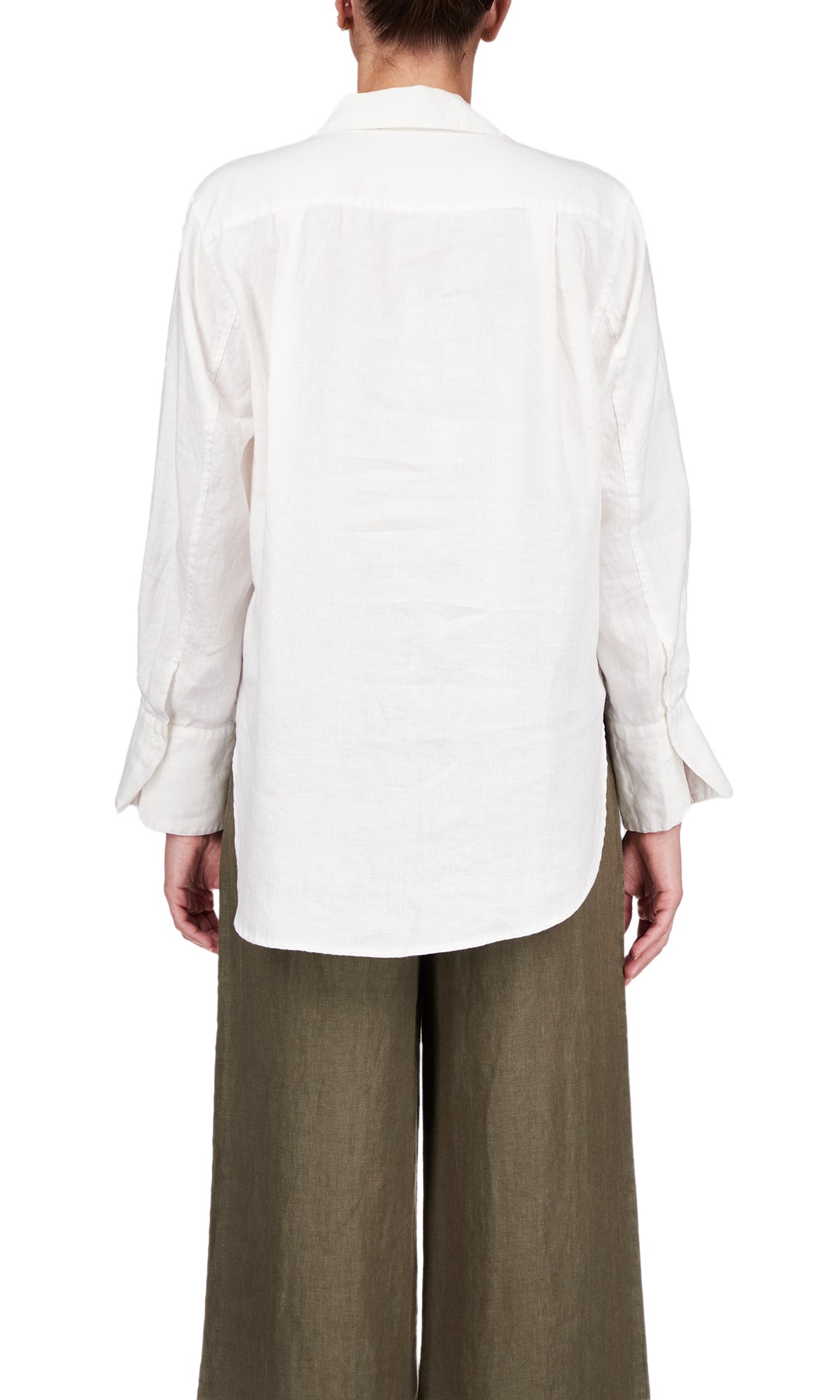 Relaxed Linen Button Down - White