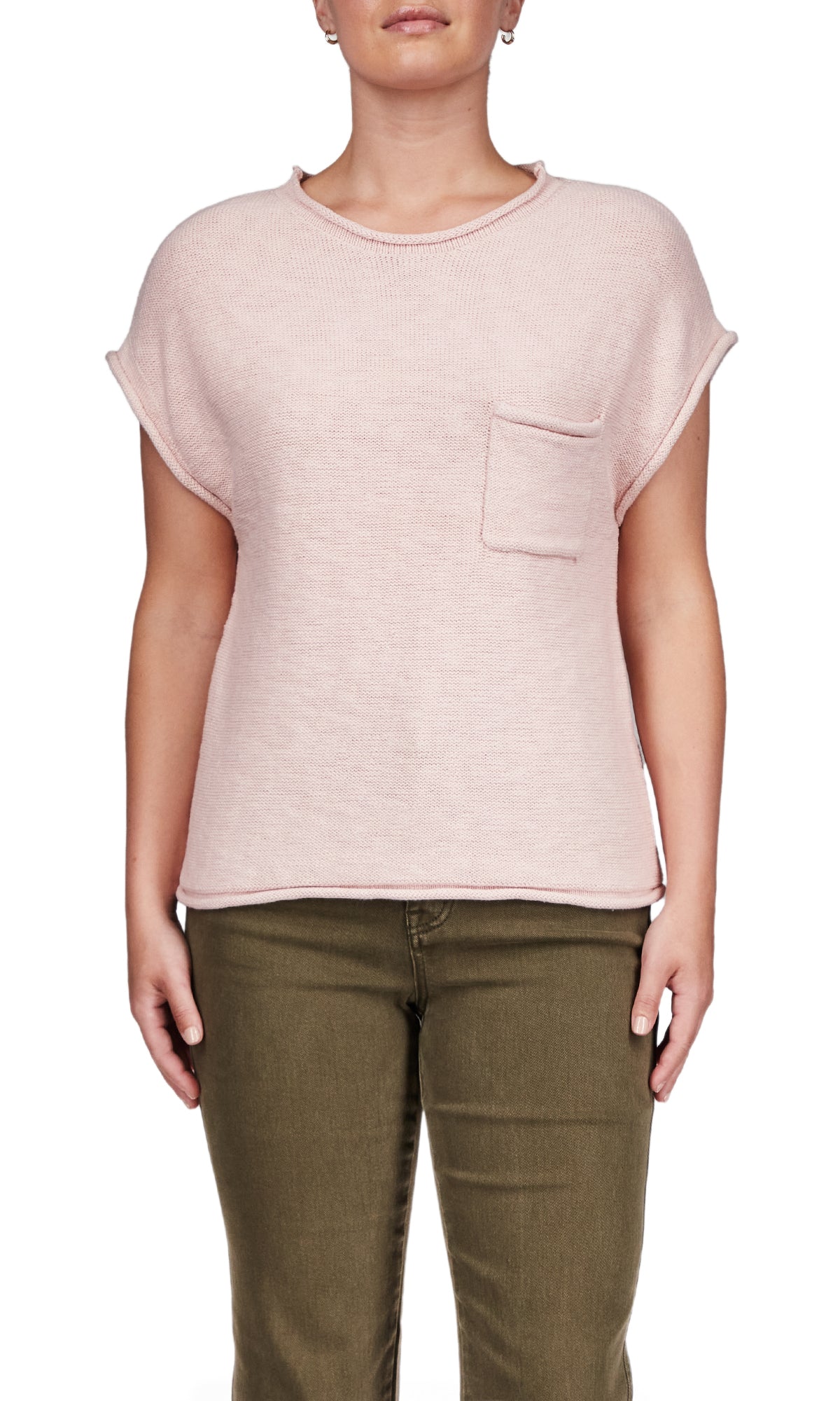 Easy Sweater Tee - Pale Pink