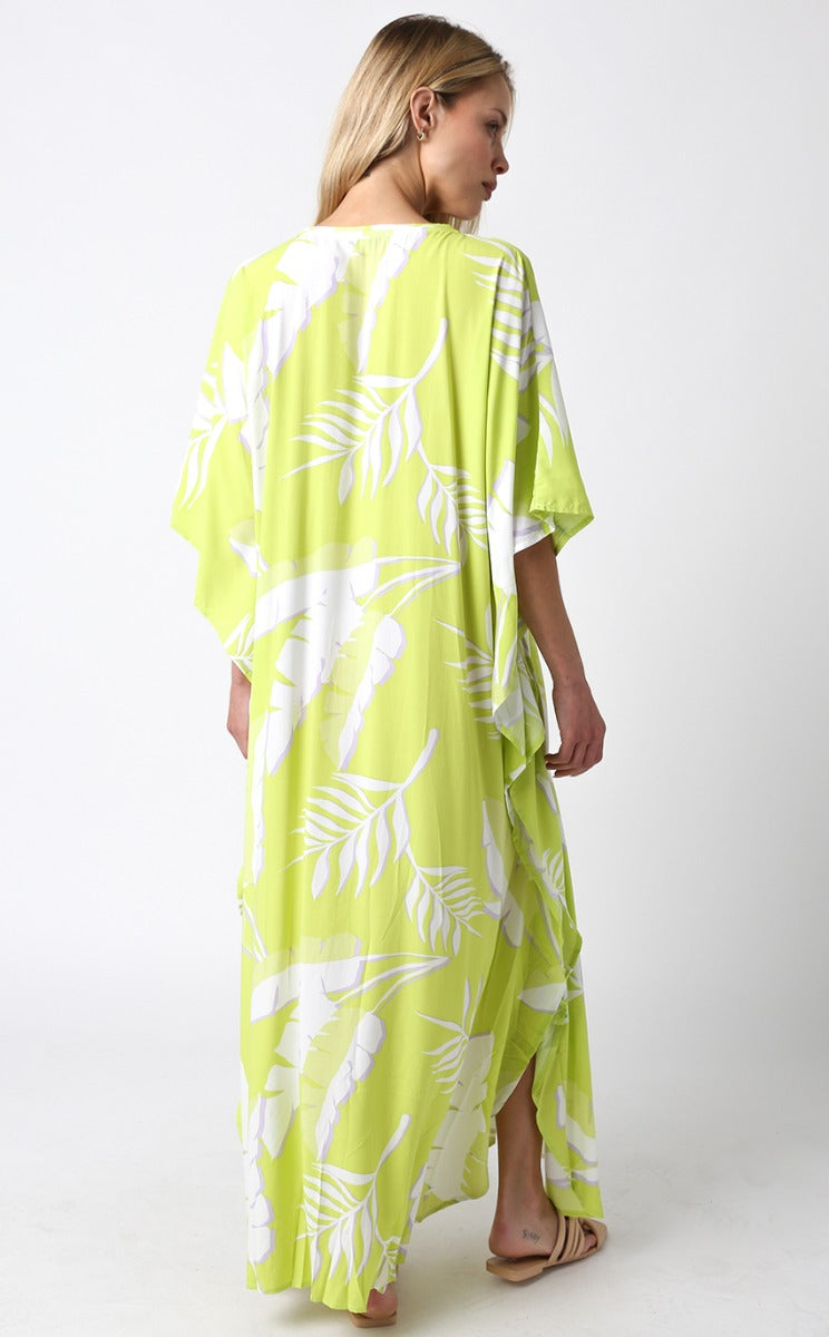 Lime Kimono Sleeve Dress