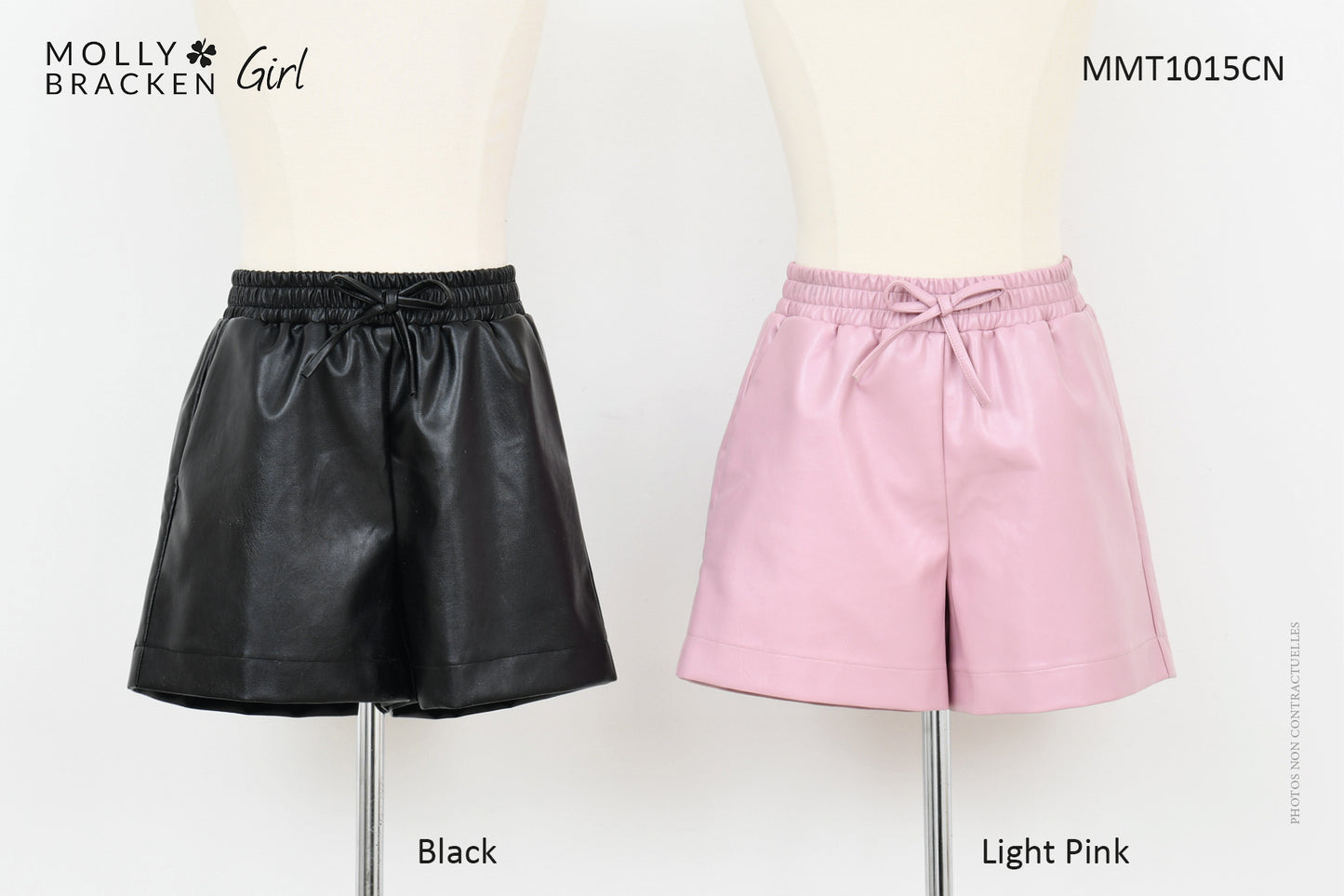 Black Vegan Leather Shorts