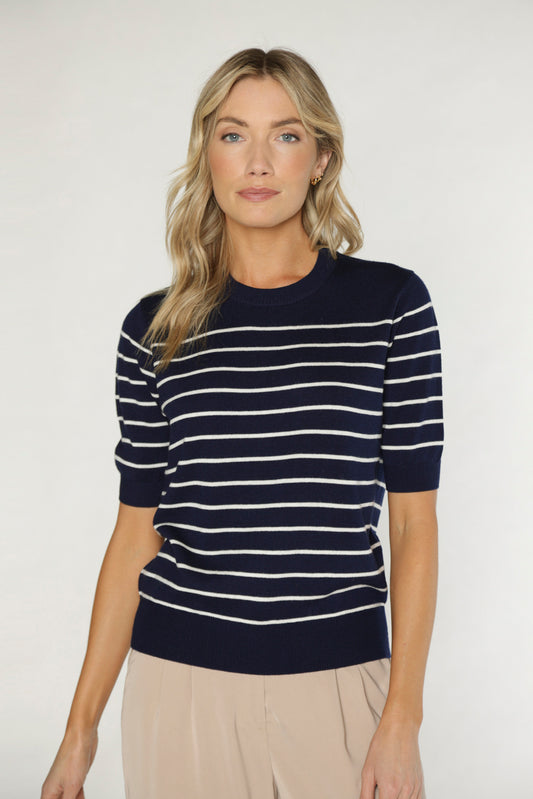 Claire Midnight Stripe Sweater