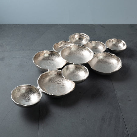 Eleven Bowl Serving Tray - Silver