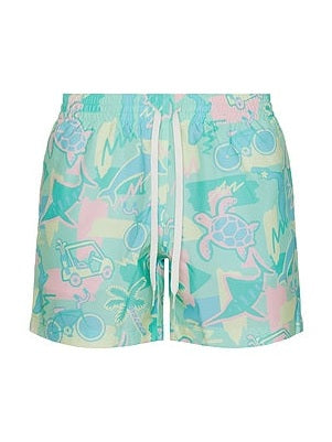 The Crystal Beaches Travelers 5.5" Swim Trunk