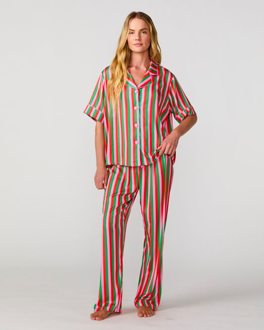 Candy Christmas Silky PJ Pant Set