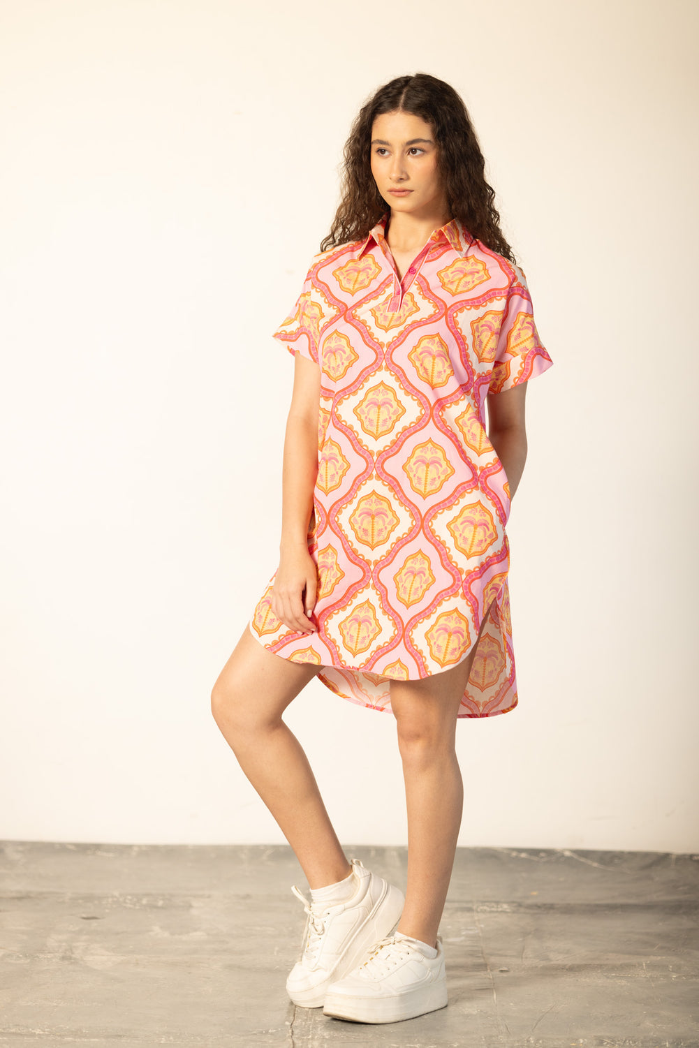 Anna Dress- Palm Mirage