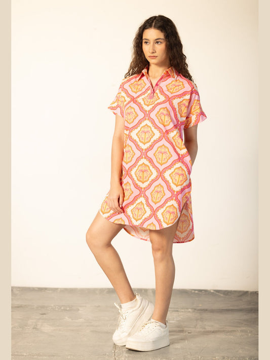 Anna Dress- Palm Mirage
