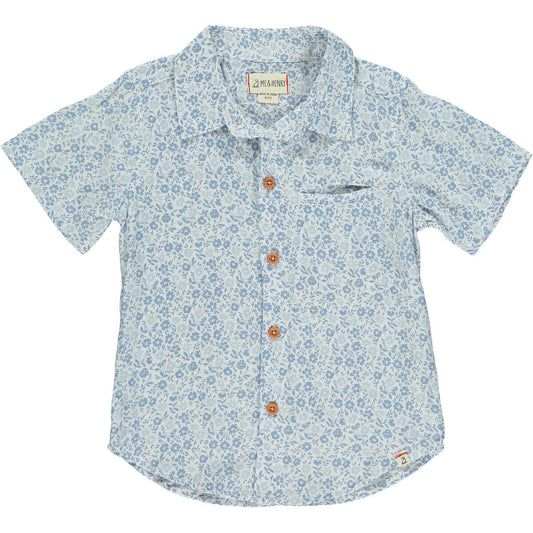 Newport Blue Hawaiian  Button Down Shirt