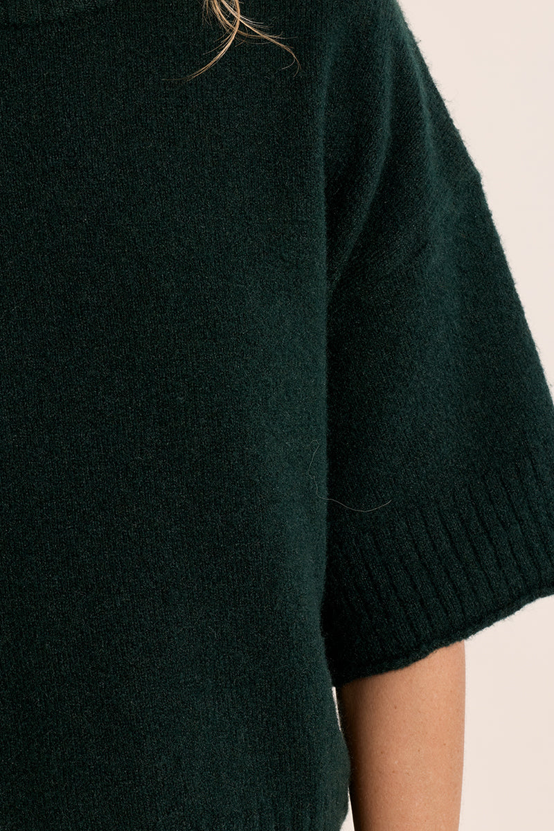 Oversized Sweater Tee - Forrest Green