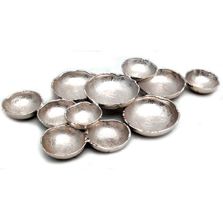 Eleven Bowl Serving Tray - Silver