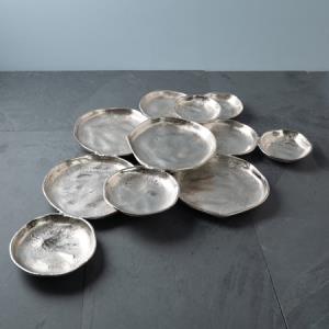 Eleven Plate Cluster Serving Tray - Silver