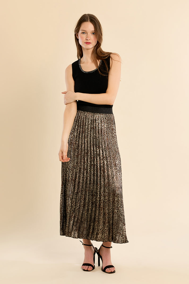 Cheetah Woven Maxi Skirt