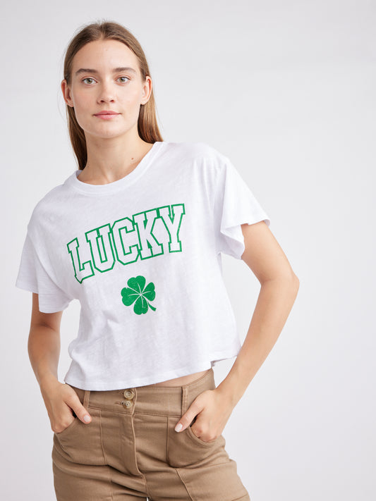 Drew Cropped Lucky Top