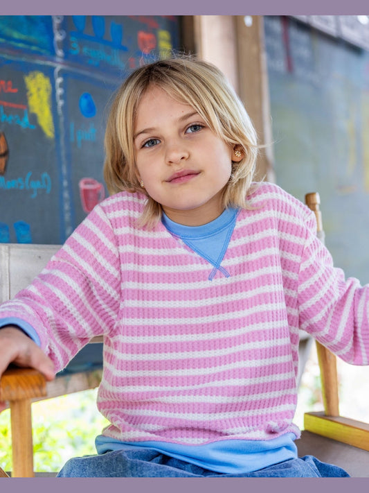 Scout Stripe Top - Pink Gloss