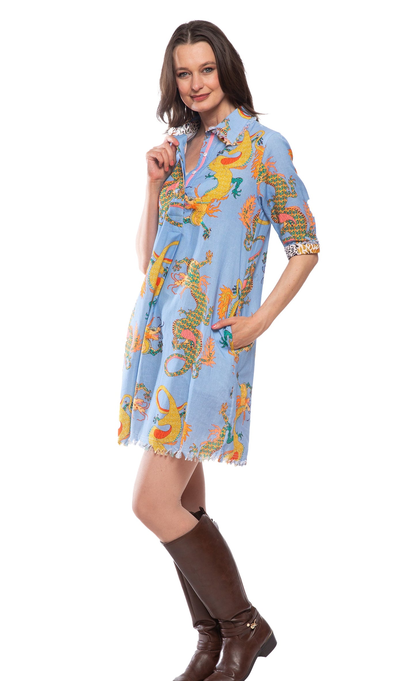 Chatham Dragon Dress - Blue