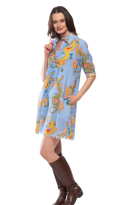 Chatham Dragon Dress - Blue