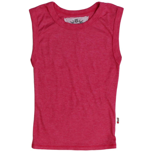 Pink Fitted Muscle Tank