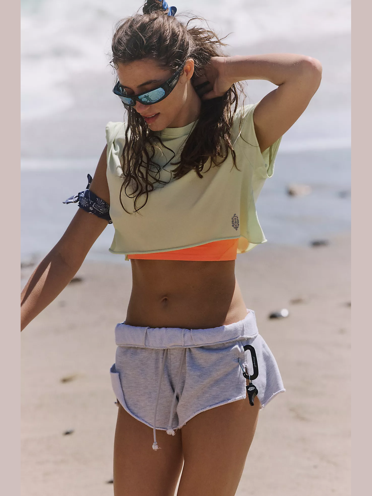 Hot Shot Cropped Tee - Vapor Lime