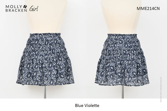 Blue Violette Flounce Skirt