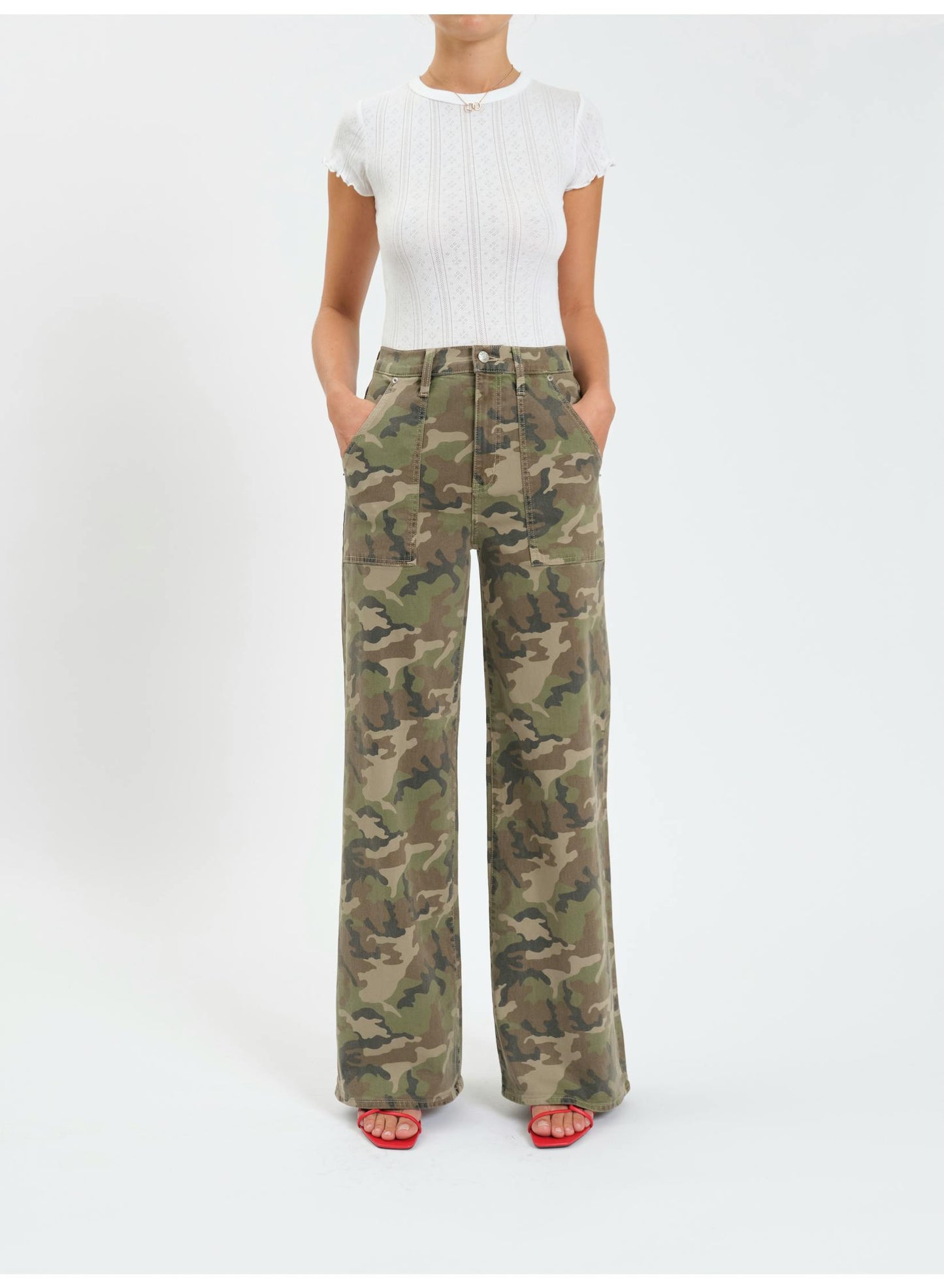 Far Out Patch Pocket Wide Leg - Hideaway