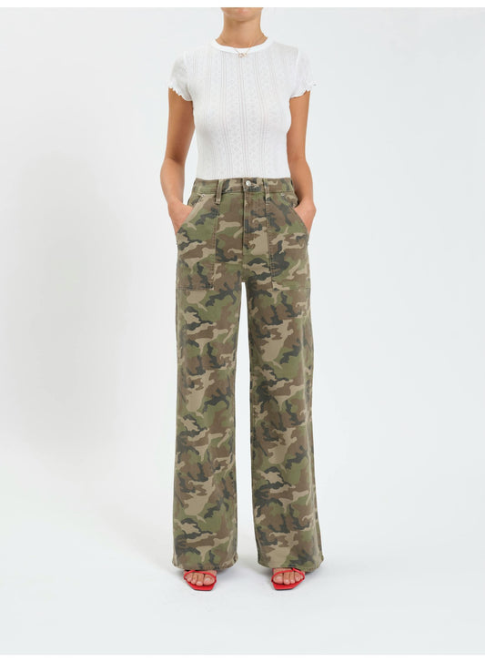 Far Out Patch Pocket Wide Leg - Hideaway