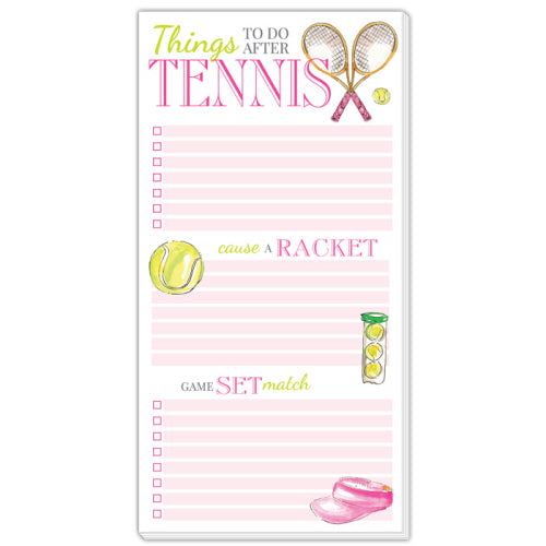 Things to do after Tennis Notepad