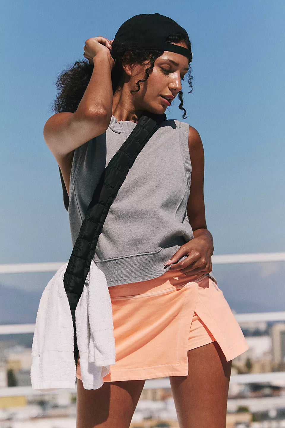 Hot Shot Mini Skort -Pastel Peach