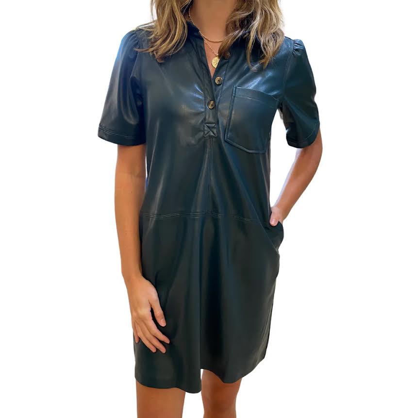 Areta Faux Dress in Bluestone - Effortlessly Chic & Modern