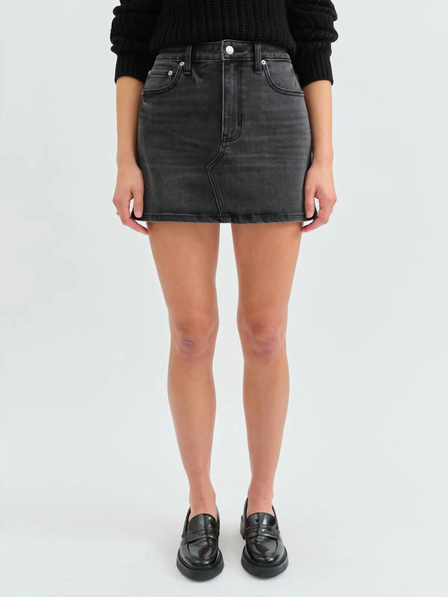 Malibu Mini Skirt Mid Waist - Spade