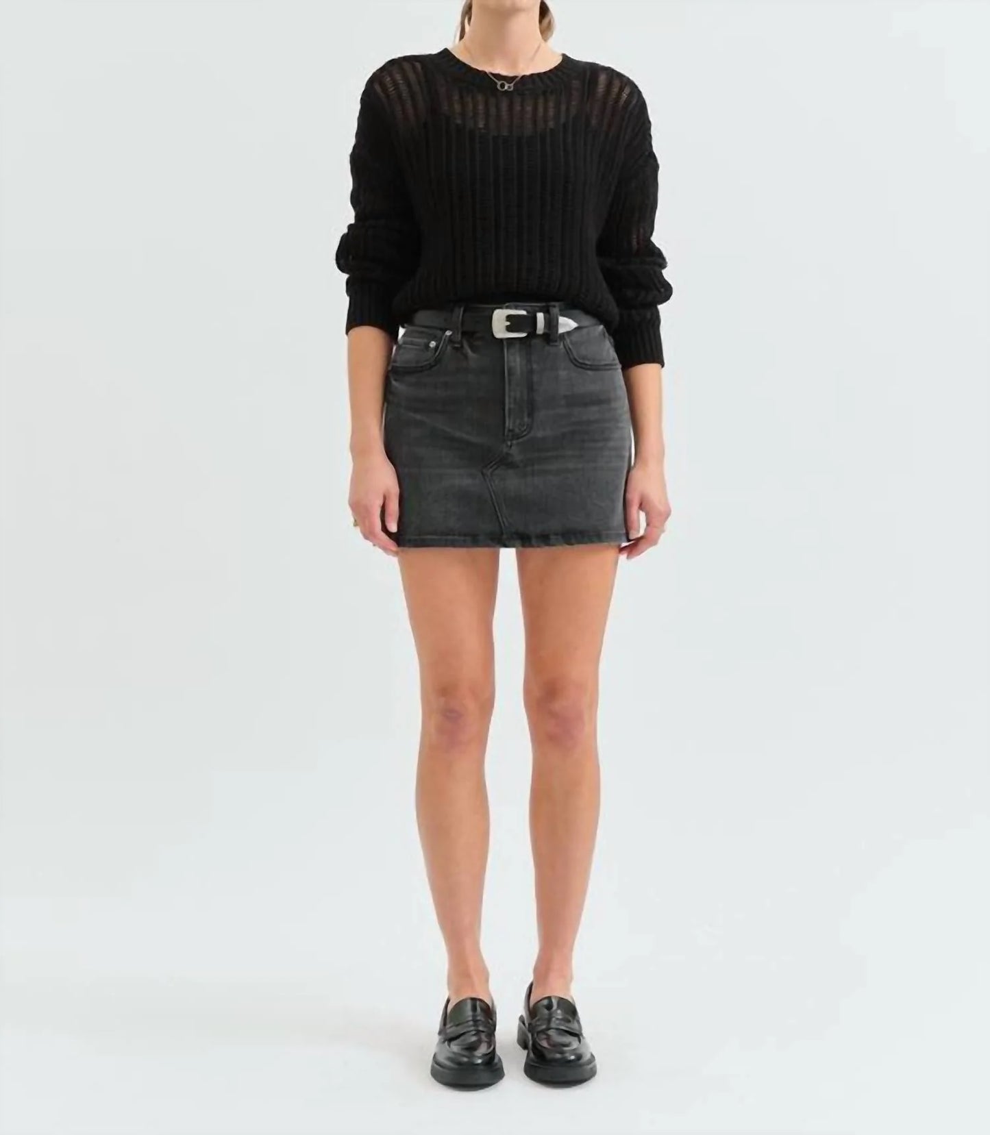 Malibu Mini Skirt Mid Waist - Spade