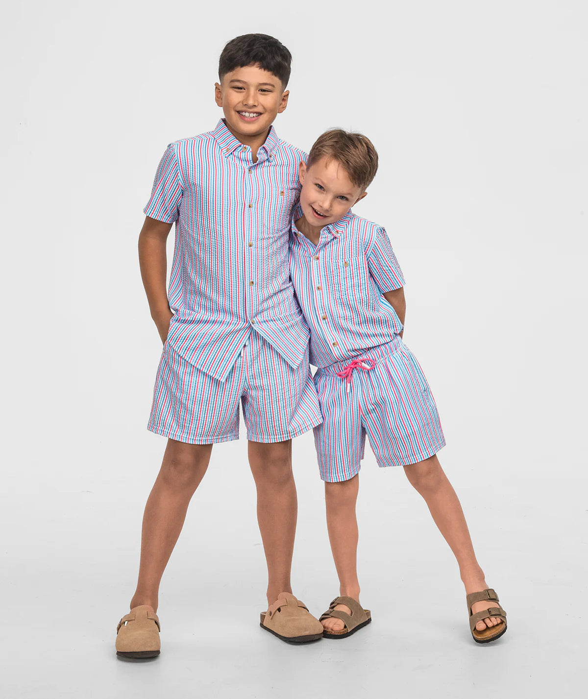 Boys Clubhouse Seersucker Baja Shirt SS