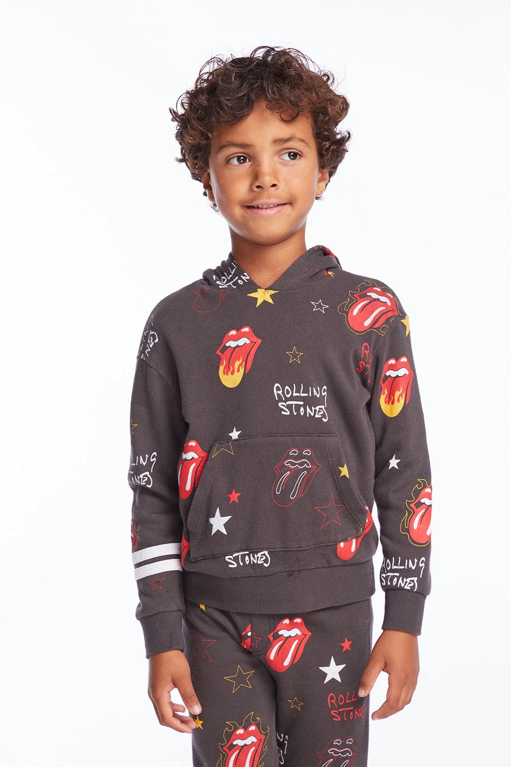 Rolling Stones Tongue Logo Stars Boys Pullover Hoodie