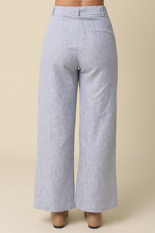 Milia Striped Tie-Waisted Pants