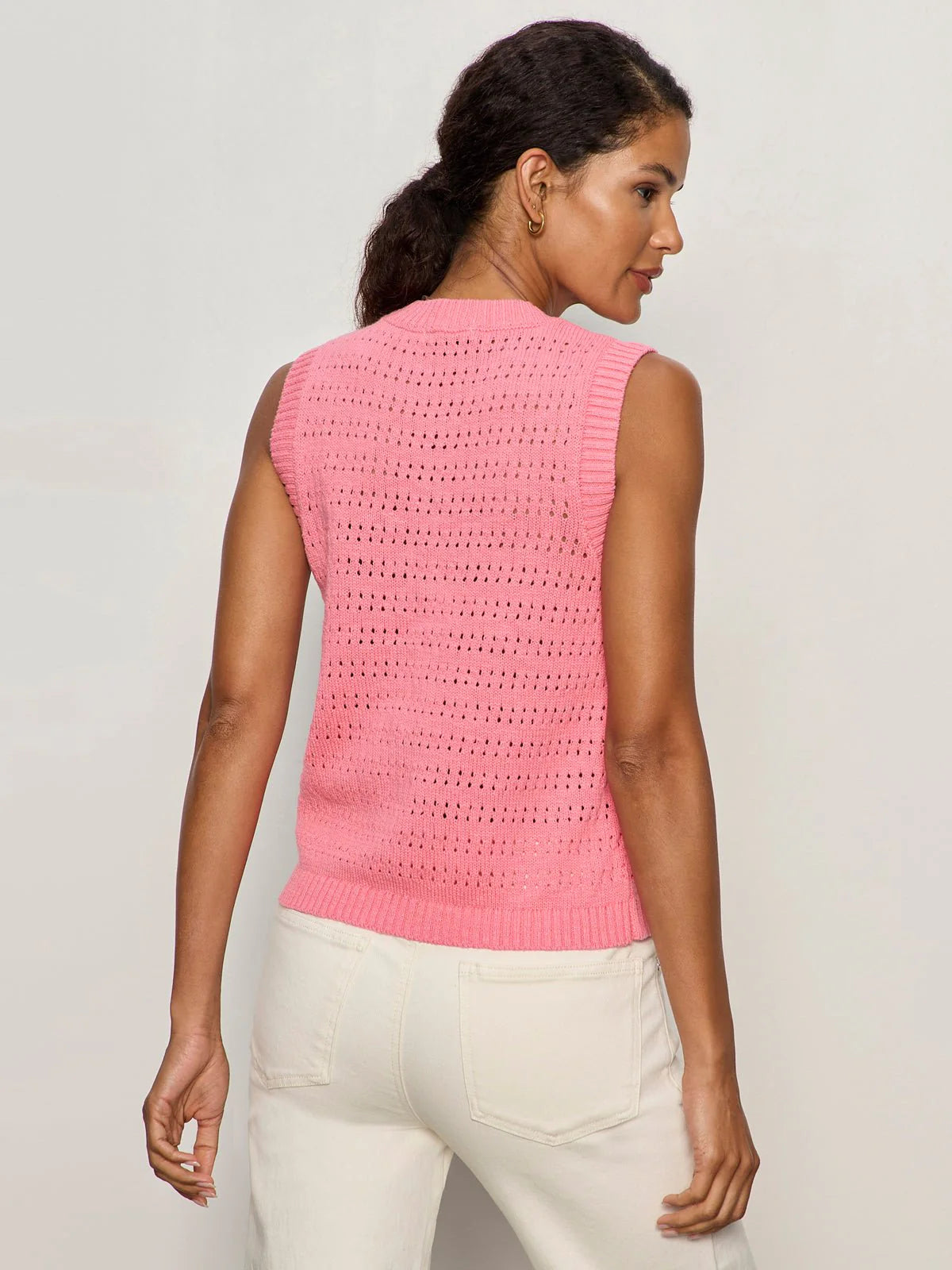 Pointelle Shell - Bloom Pink