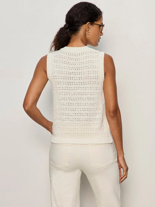 Pointelle Shell - Ivory