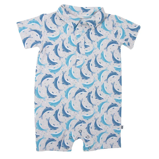 Dolphins Polo Romper