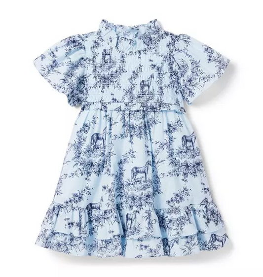 Blue Toile Dress