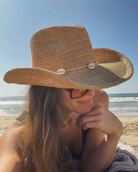 Reed raffia Cowboy Hat - Natural