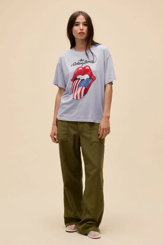 Rolling Stones Flag Tongue Burnout BF Tee