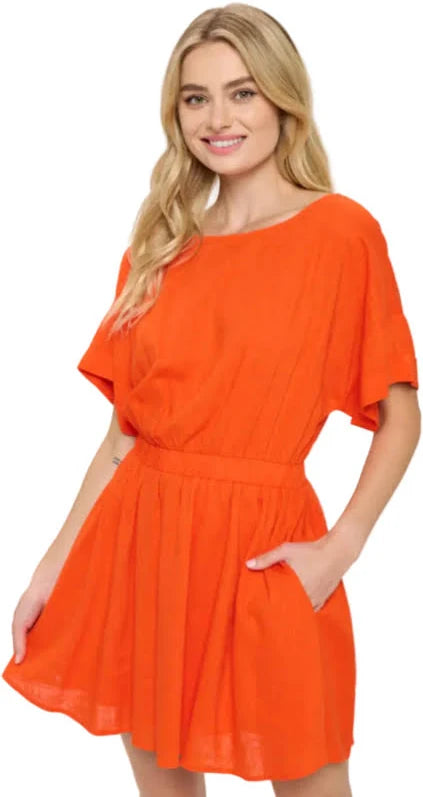 Sunset Brush Shirt Dress
