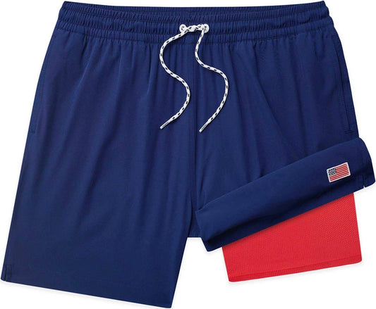 The Out of the Blues Classic Lined Swim Trunks 5.5"