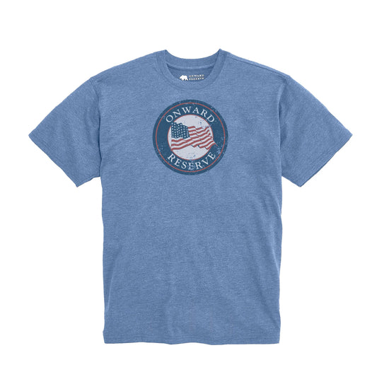 Star Spangled Vintage Wash Tee Shirt - Sport Blue