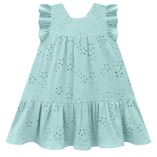 Green Chanel Eyelet Dress