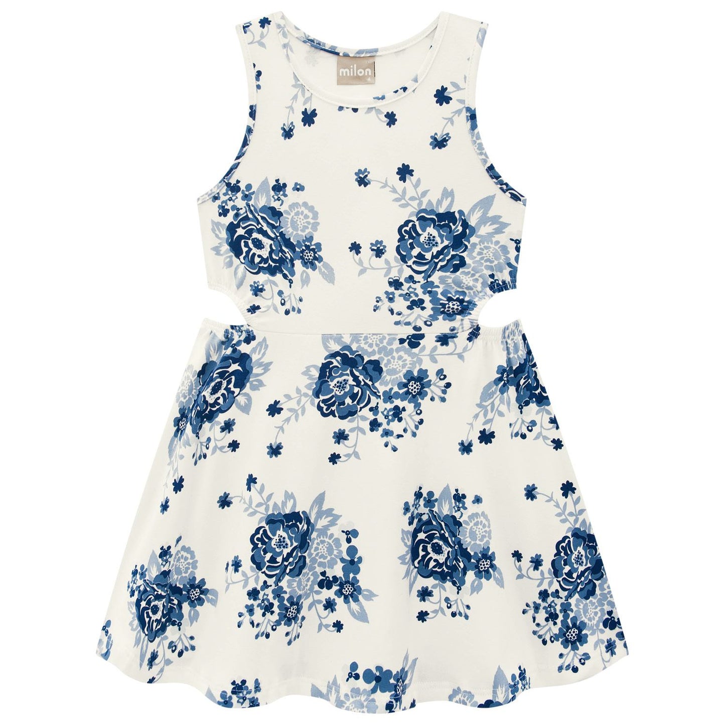 Blue Floral Swing Dress