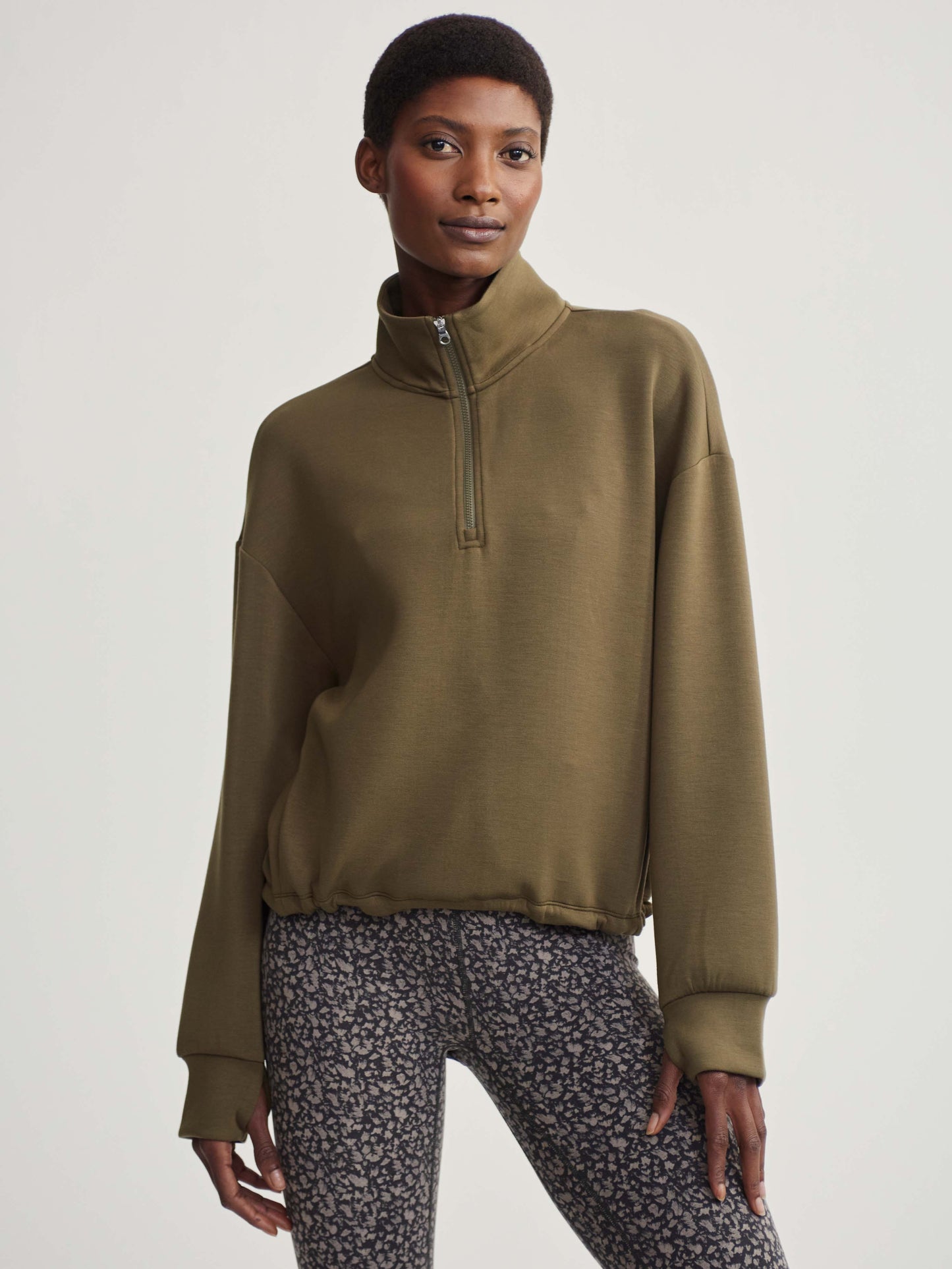 Sian Cropped Half Zip Midlayer